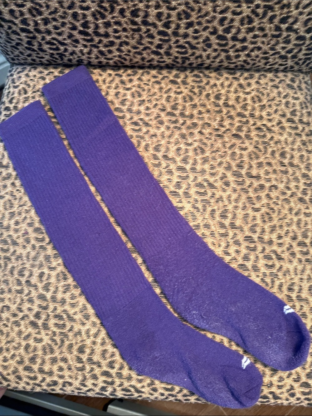 Men's Purple Knee-High Athletic Socks